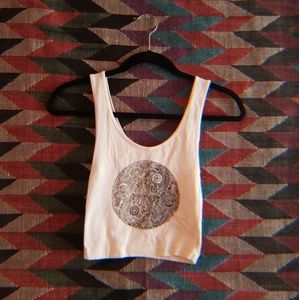 Nollie White Crop Tank